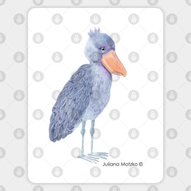 Shoebill Stork Bird Magnet by julianamotzko